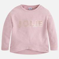 Girl fleece sweatshirt with strass Mayoral