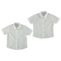 Giorgio Girls 2 Pack Short Sleeve School Shirts