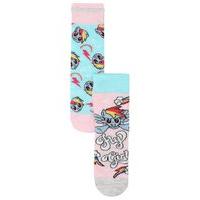 Girls multi colour My Little Pony ankle character print socks two pack - Multicolour