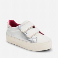 Girl sneakers with riptape and platform Mayoral