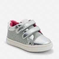 girl sneakers with rip tape and glitter mayoral