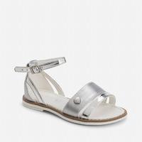 Girl sandals with metallic effect and buckle Mayoral