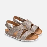 Girl sandals with glitter wide strips Mayoral