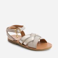 Girl intertwined strips sandals with buckle Mayoral