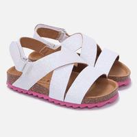 Girl sandals with glitter wide strips Mayoral
