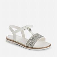 Girl sandals with bow and glitter Mayoral