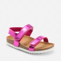 Girl cork sole sandals with riptape Mayoral