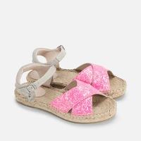 girl espadrille sole sandals with glitter mayoral