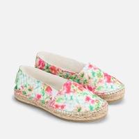 girl espadrille style shoes with floral print mayoral