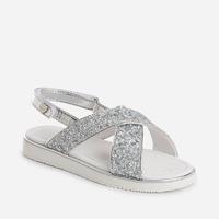 girl sandals with glitter wide strips mayoral