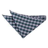 Gingham Check Turquoise Handkerchief / Pocket Square