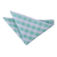 Gingham Check Mint Green Handkerchief / Pocket Square