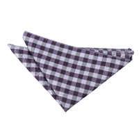 Gingham Check Purple Handkerchief / Pocket Square