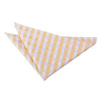 gingham check sunflower gold handkerchief pocket square