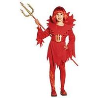 Girls Devilin Dress Child 128cm Costume Small 5-7 Yrs (128cm) For Halloween