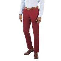 Gibson London Burgundy Cotton Chinos 34R Burgundy