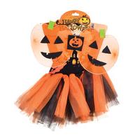 Girls Pumpkin Tutu & Wings Set