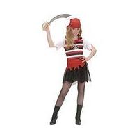 Girls Pirate Girl Child 140cm Costume Medium 8-10 Yrs (140cm) For Buccaneer