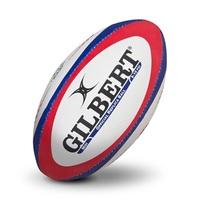 Gilbert Replica Rugby Ball - Midi - White/Red/Blue