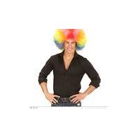 Giant Rainbow Multicolor Clown Afro Wig