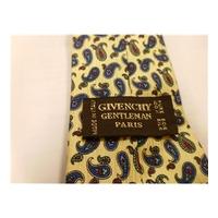 Givenchy Straw Yellow Patterned Silk Tie