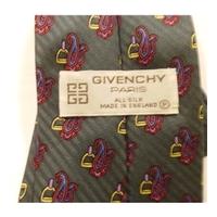 Givenchy Mallard Green Patterned Silk Tie