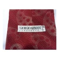 Giorgio Armani Red Patterned Silk Tie
