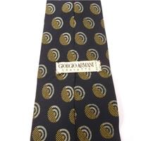 giorgio armani black silk tie