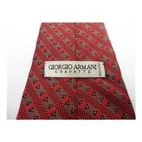 giorgio armani silk tie red patterned