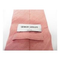 giorgio armani linen silk tie in salmon pink