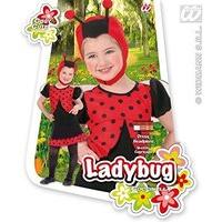 Girls Ladybug Costume (dress, Headpiece), Age 2-3, Fancy Dress