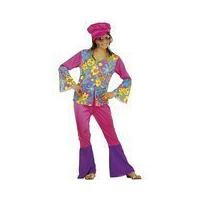 Girls Hippie Girl Child 140cm Costume Medium 8-10 Yrs (140cm) For 60s 70s Hippy