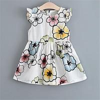 girls floral dress cotton summer sleeveless