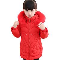 girls casualdaily solid down cotton padded cotton winter black blue pi ...