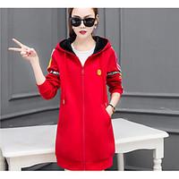 Girls 2016 new winter long section hooded cardigan sweater Student Korean version plus thick velvet jacket Spring