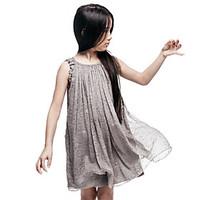 girls solid dress cotton summer sleeveless