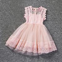 girls partycocktail jacquard dresscotton polyester summer pink white