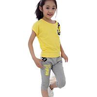 Girl\'s Clothing Set, Cotton Summer Red / Yellow