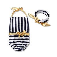 girls stripe swimwear baby kids camisole swimming clothing girls one p ...