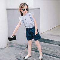 girls casualdaily print sets cotton rayon summer short sleeve clothing ...