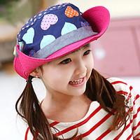 Girl\'s Fashion Cotton Summer Going out/Casual/Daily Sand Beach Headgear Patchwork Straw Hat Topee Children Cap