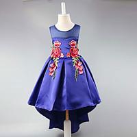 girls embroidered dress polyester summer sleeveless