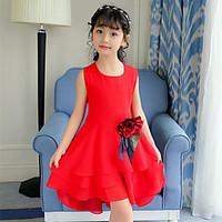 girls casualdaily holiday school solid dress cotton polyester summer s ...