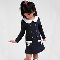 girls patchwork dress cotton spring fall long sleeve