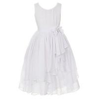 girls solid patchwork dress cotton polyester summer sleeveless