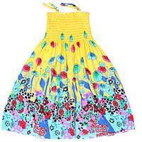 girls going out print dress cotton summer sleeveless