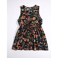 girls casualdaily floral print dress cotton summer