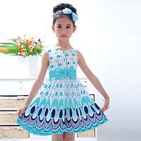 girls going out print dress cotton blend summer winter fall spring sle ...