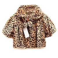 Girl\'s Leopard Jacket Coat, Cotton Spring / Fall