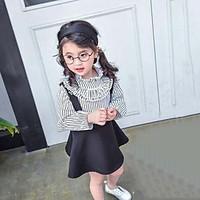 girls casualdaily solid striped sets cotton rayon summer long sleeve c ...